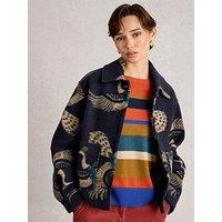 White Stuff Alexa Wool Blend Jacket - Blue