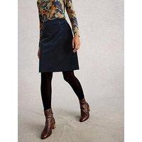 White Stuff Coral Velvet Skirt - Blue