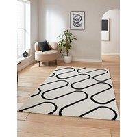 Catherine Lansfield Linear Curve White/Black