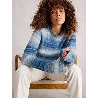White Stuff Sabrina Spacedye Jumper - Blue