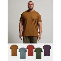 Badrhino 5 Pack Basic T-Shirt - Multi