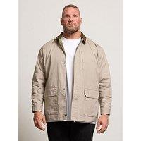 Badrhino Natural Check Lined Jacket - Beige