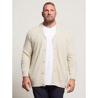 Badrhino Natural Shawl Knitted Cardigan - Cream