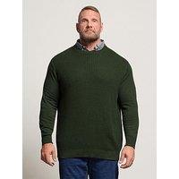 Badrhino Cable Knit Mock Collar Knitted Jumper - Dark Green