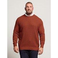 Badrhino Cable Knit Mock Collar Knitted Jumper - Orange