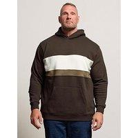 Badrhino Colour Block Hoodie - Brown
