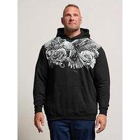 Badrhino Eagle Graphic Hoodie - Black