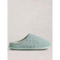 White Stuff Quilted Slipper Mule - Green