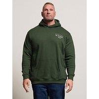 Badrhino Green Feeling Lucky Graphic Hoodie - Dark Green