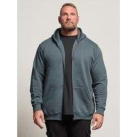 Badrhino Zip Through Hoodie - Blue