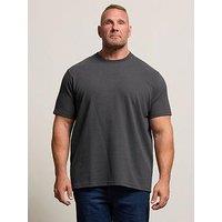 Badrhino Ebony Ottoman Ribbed T-Shirt - Dark Grey