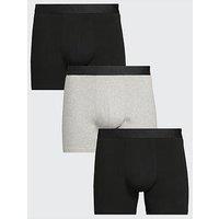 Allsaints Cotton Boxer Brief 3 Pack - Black/Multi