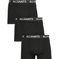 Allsaints Cotton Trunks 3 Pack - Black
