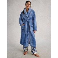 White Stuff Clover Cosy Dressing Gown - Blue