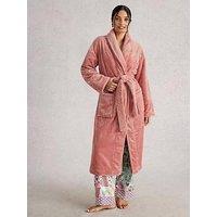 White Stuff Clover Cosy Dressing Gown - Pink