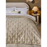 The Very Collection Cotton Linen Quilted Bedspread 200X220Cm - Natural