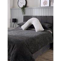 Very Home Waffle V Shaped Pillow - Grey