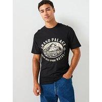 Replay St Moritz Printed T-Shirt - Black