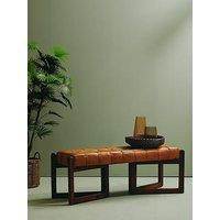 Premier Housewares Inca Leather Bench