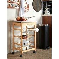 Interiors By Premier Harlow Glenn Kitchen Trolley With Wire Baskets