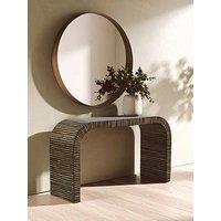 Interiors By Premier Bambusa Bamboo Curved Console Table