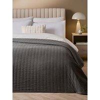 The Very Collection Cotton Quilted Stripe Bedspread 200X220Cm