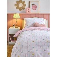 The Very Collection Floral Grid Print Duvet Set