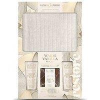 The Luxury Bathing Company Calm & Comfort Vevlet Pouch Set - Warm Vanilla & Fig