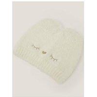 Monsoon Girls Novelty Kitty Hat - Light Cream