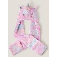 Monsoon Girls Marble Unicorn Hat Scarf - Multi