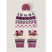 Monsoon Girls Princess Glove And Intarisa Hat - Pink