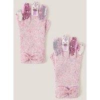 Monsoon Girls Unicorn Novelty Gloves - Pink