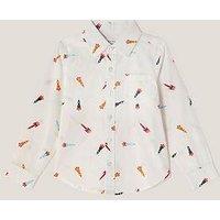 Monsoon Boys Rocket Printed Shirt - White