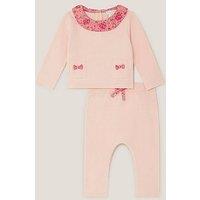 Monsoon Baby Girls Penelope Knitted Top & Leggings Set - Pink