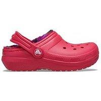 Crocs Classic Lined Bold Check Clog - Red