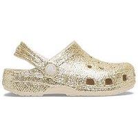 Crocs Toddler Classic Chunky Glitter Clog - Sandstone
