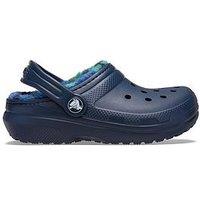 Crocs Classic Lined Bold Check Clog - Blue