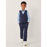 Monsoon Boys 4 Piece Oliver Check Suit - Navy