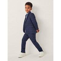 Monsoon Boys Oliver Check Smart Jacket - Navy