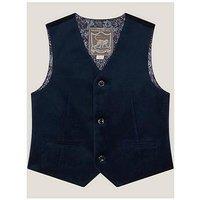 Monsoon Boys Velvet Waistcoat - Navy