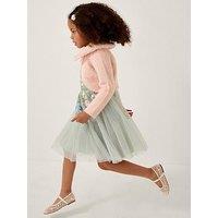 Monsoon Girls Fluffy Detachable Cardigan - Pink