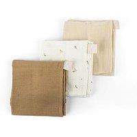 Babymoov Lovely Large Muslin Square Cloths (Set Of 3) - Sweety Cream