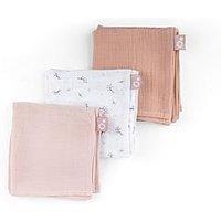 Babymoov Lovely Large Muslin Square Cloths (Set Of 3) - Pink Flowers