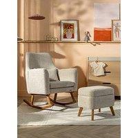 Tutti Bambini Oscar Luxe Rocking Chair & Footstool - Teddy Mushroom