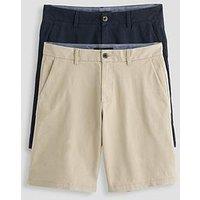 The Very Collection 2 Pack Cotton Rich Chino Shorts - Navy/Stone
