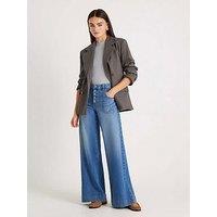 River Island Wide Leg Pocket Front Erika - Blue