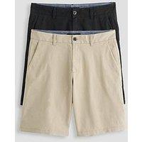 The Very Collection 2 Pack Cotton Rich Chino Short - Black/Stone