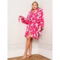 Jim Jam The Label Squiggle Dressing Gown - Pink