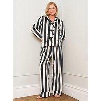 Jim Jam The Label Jim Jam The Label Bow Traditional Pyjama Set - Black/White