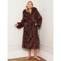 Jim Jam The Label Chocolate Ribbed Dressing Gown - Chocolate